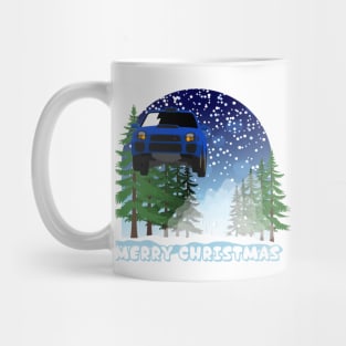 Bugeye Christmas Rally Car Jump Mug